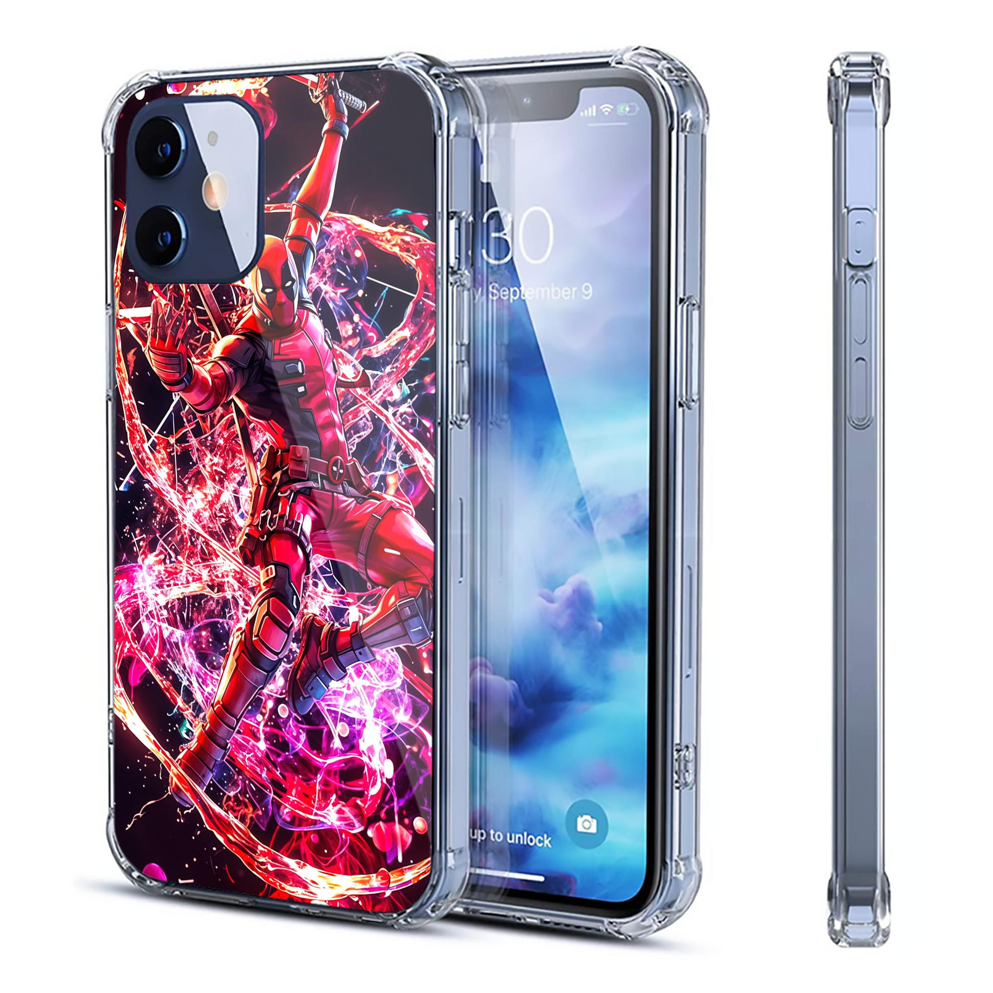 （画像用） Deadpool デッドプール 【iPhone 12シリーズ対応】透明スマホケース（クリアソフトケース）